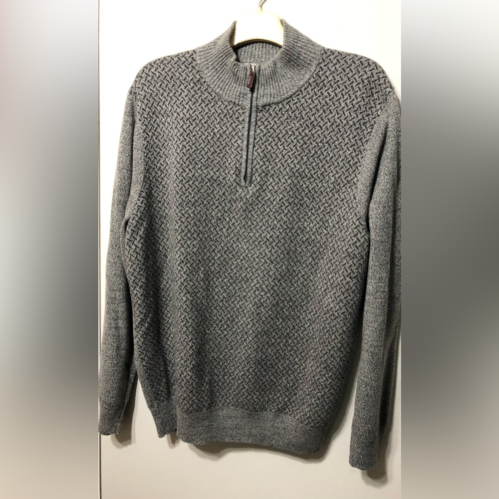 Dockers Men's Gray Zip-Up Sweater